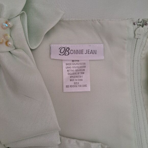 Bonnie Jean Girl Lime Green Party Sun Tule Dress Sz 6 - Picture 6 of 7